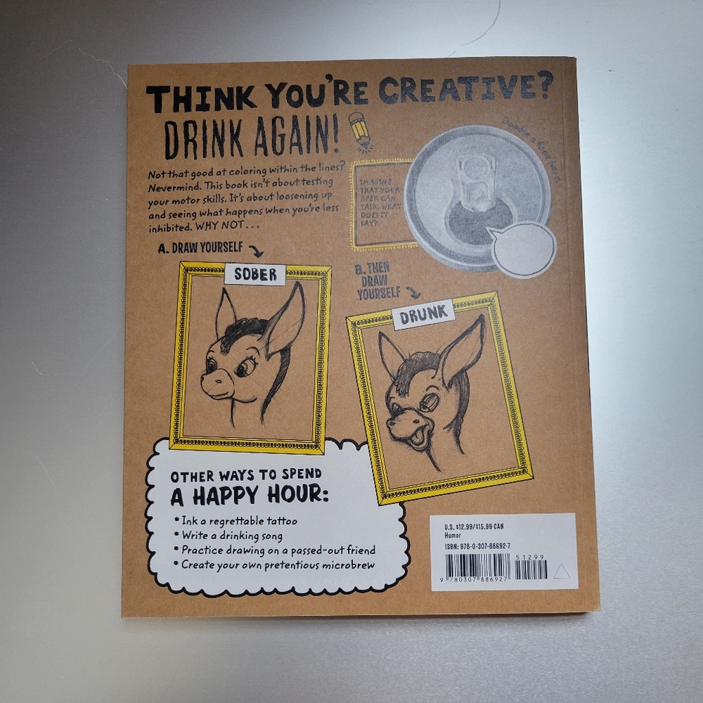 NEW Potter Gift Color Me Drunk: A Drinking and Drawing Activity Book - Picture 4 of 4
